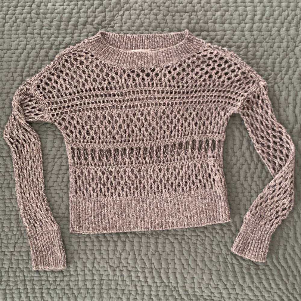 Decree Women’s Open Knit Long-Sleeve Sweater, Size Medium